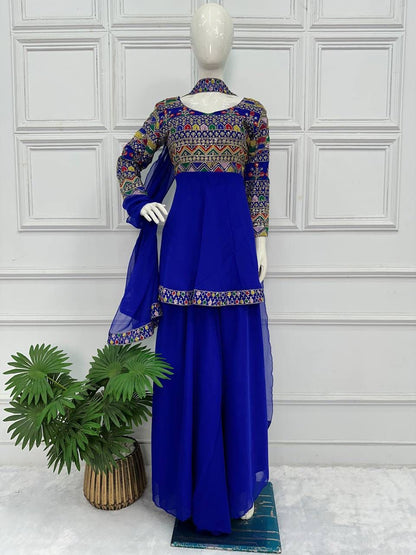 Good Looking Royal Blue Color Sharara Suit