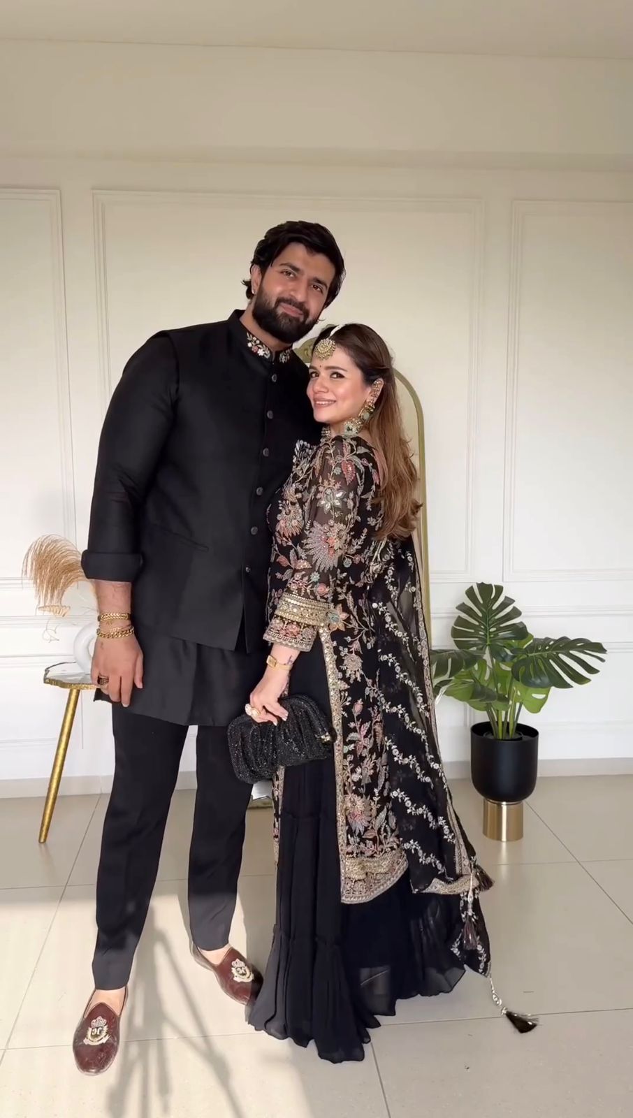 Exclusive Black Color Gorgette Sequence Work Sharara Suit