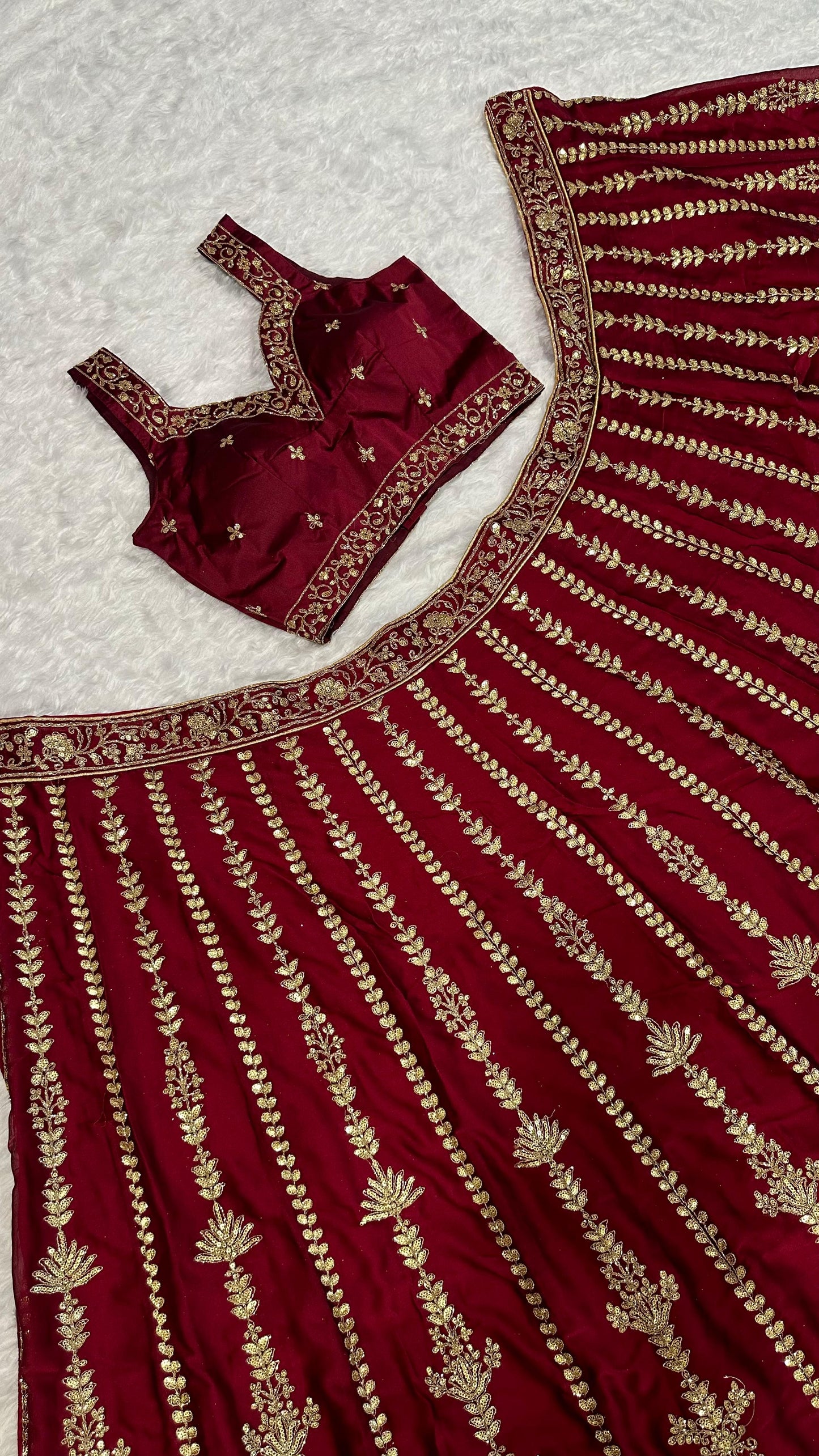 Bridal Wear Maroon Color Heavy Kasturi Silk With Sequins And Dori Zari Work Designer Wedding Lehenga Choli
