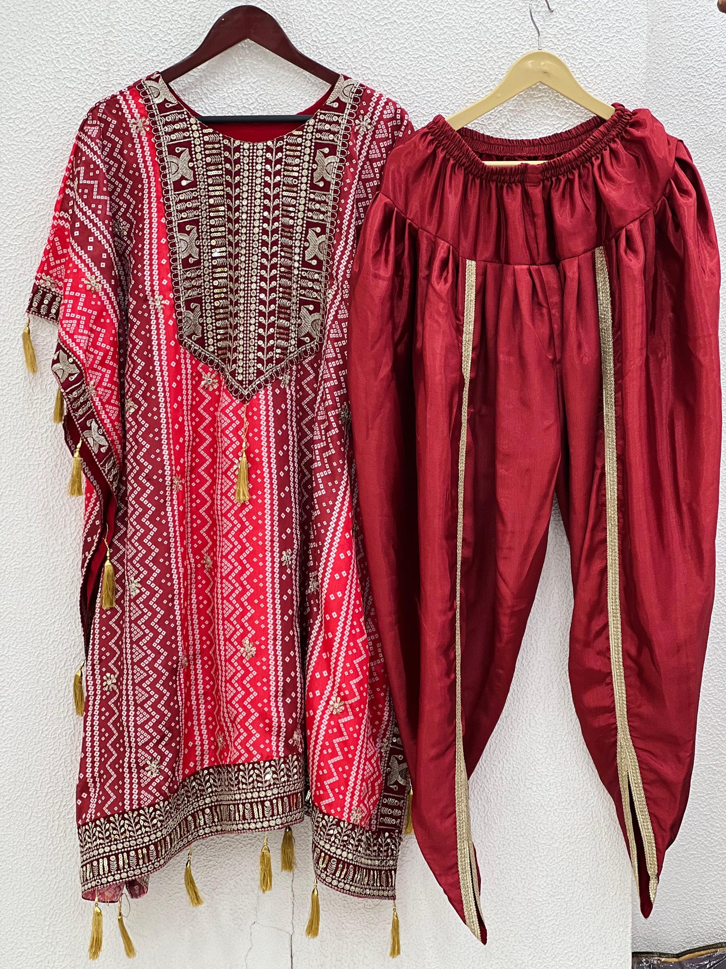 Marvelous Multi Color Pure Chinon Silk With Embroidery Sequence Work With Beautiful Digital Printed Salwar Suit