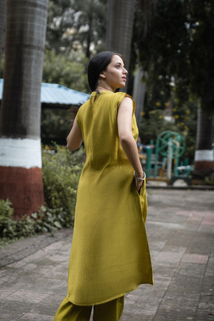 Haldi Wear Mustard Color Mirror Hand Work Designer Palazzo Suit