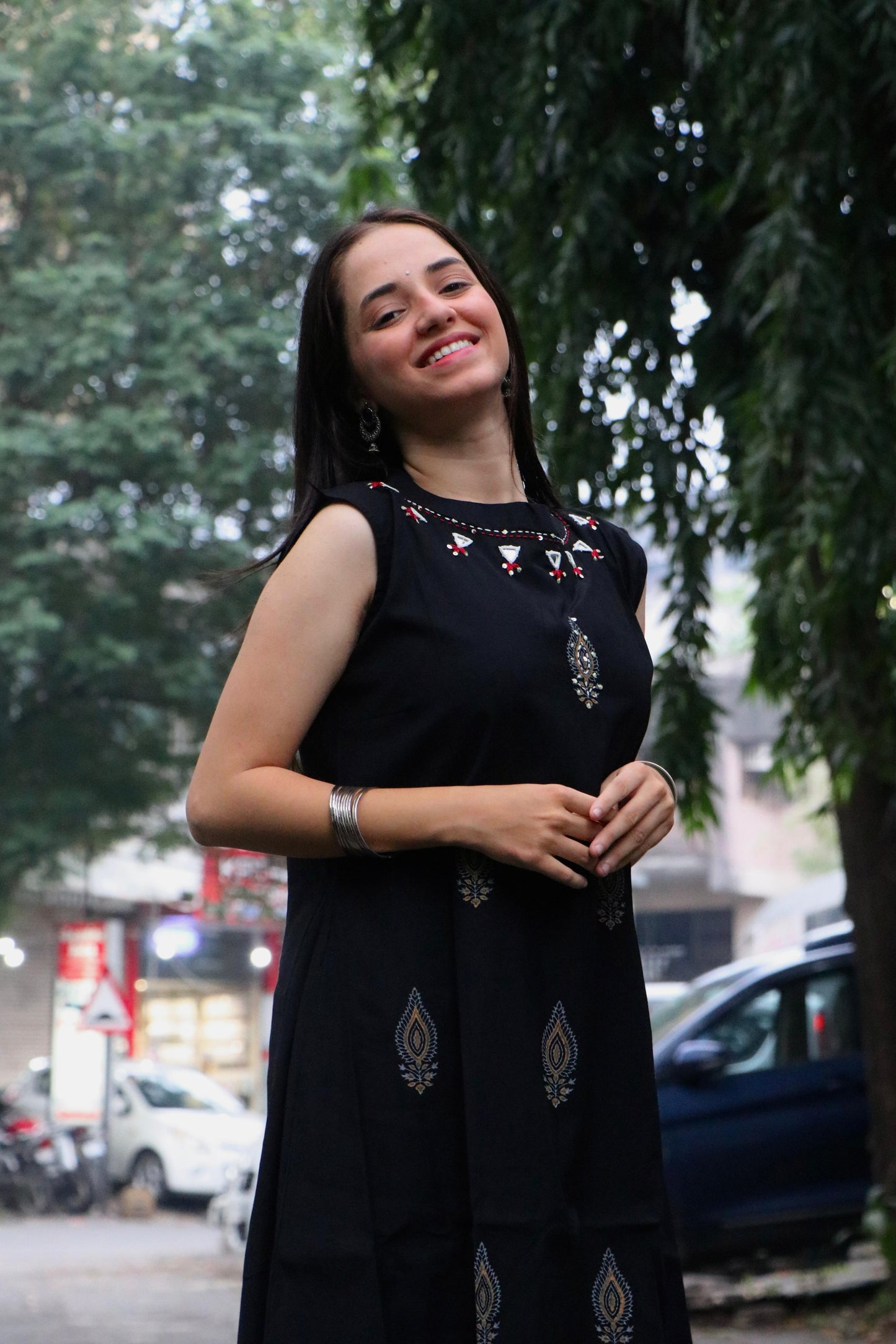 Party Wear Black Color Mirror Hand Work Designer Palazzo Suit