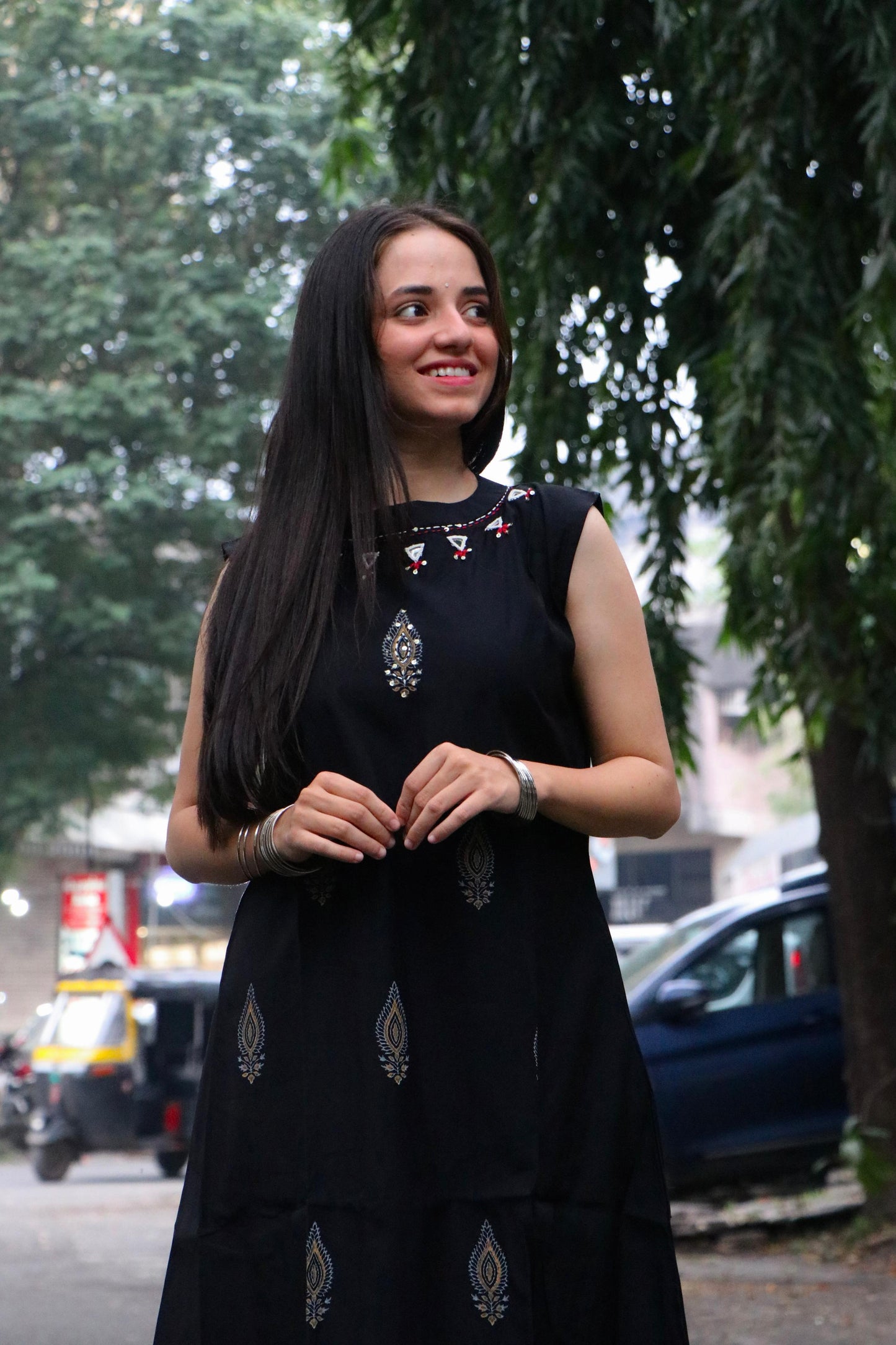 Party Wear Black Color Mirror Hand Work Designer Palazzo Suit