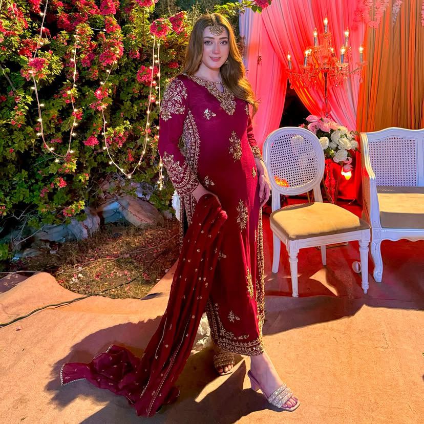 Alluring Maroon Color Heavy Vichitra Silk With Embroidery Sequences Work Designer Palazzo Suit