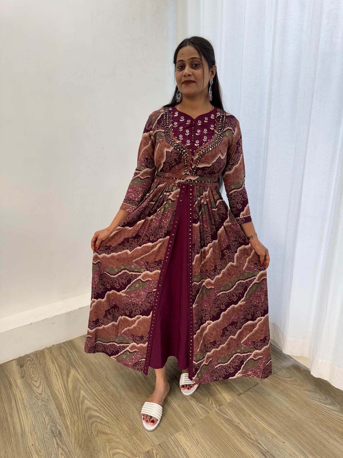 Party Wear Exquisite Hand Embroidered And Handwork Gown