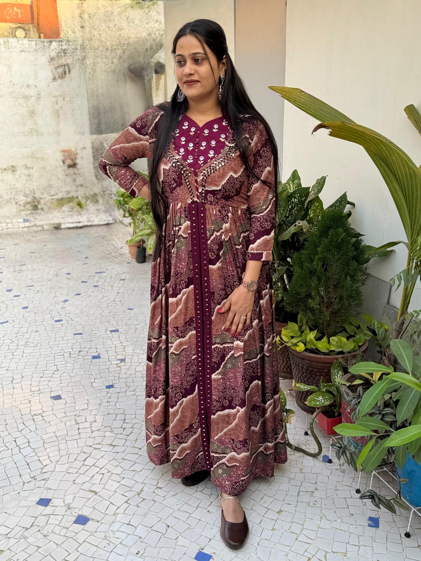 Party Wear Exquisite Hand Embroidered And Handwork Gown