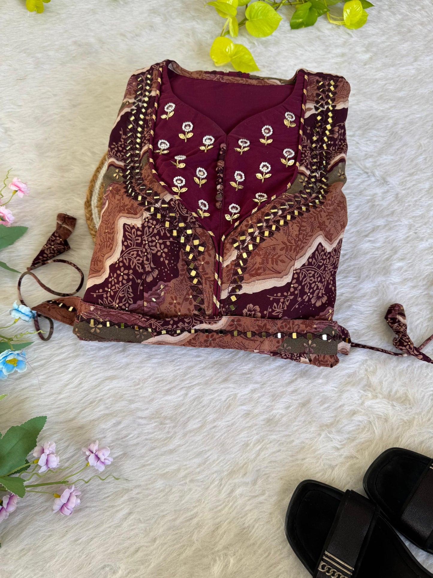Party Wear Exquisite Hand Embroidered And Handwork Gown