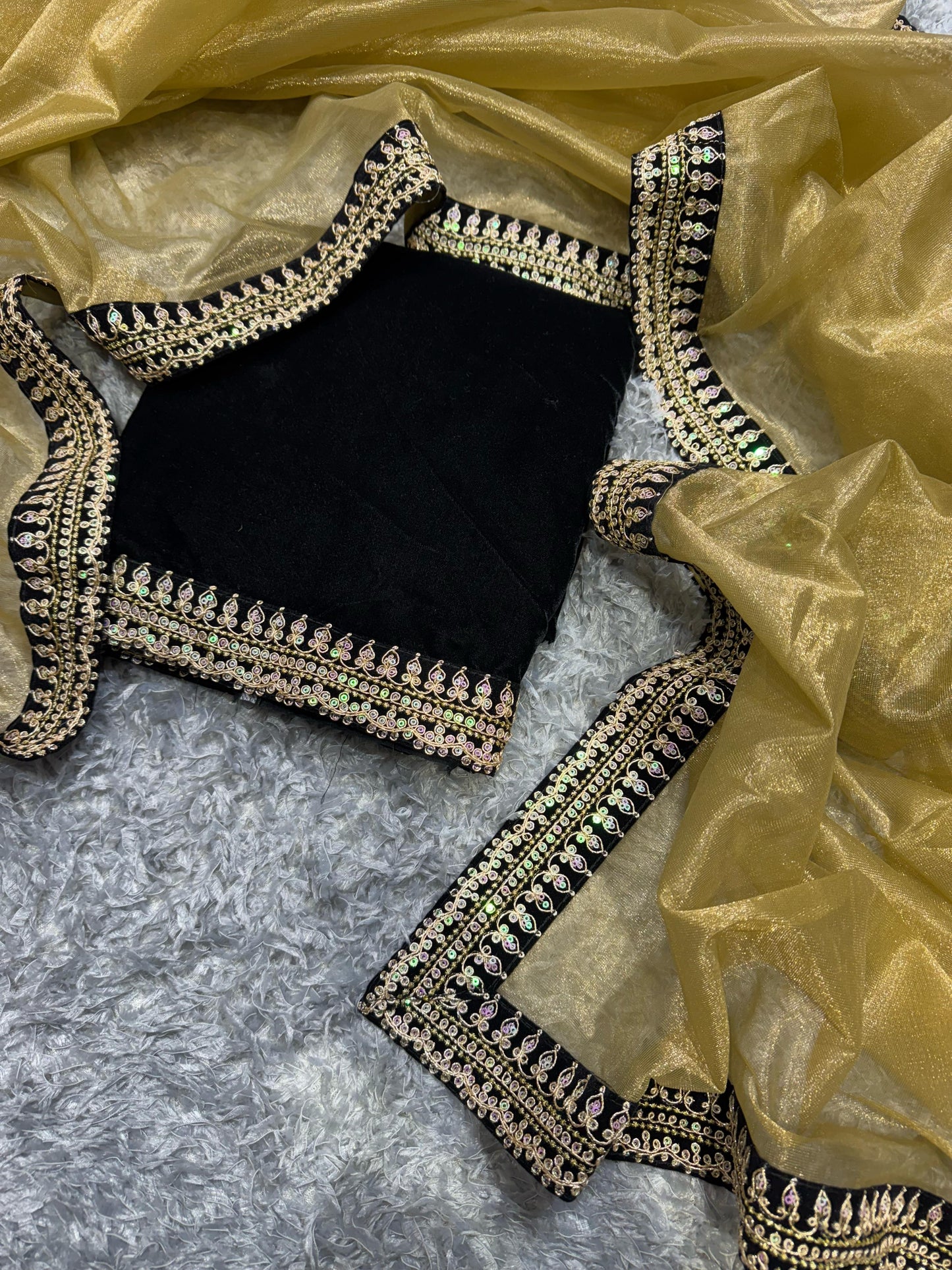 Fantastic Sequence Work Mustard Color Saree