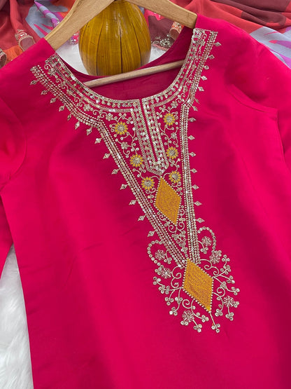 Precious Pink Color Salwar Suit With Digital Print Dupatta