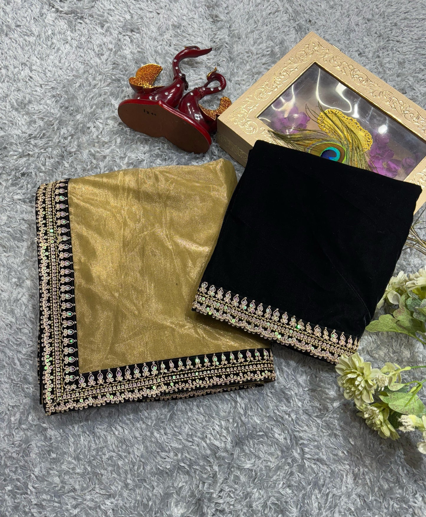 Fantastic Sequence Work Mustard Color Saree