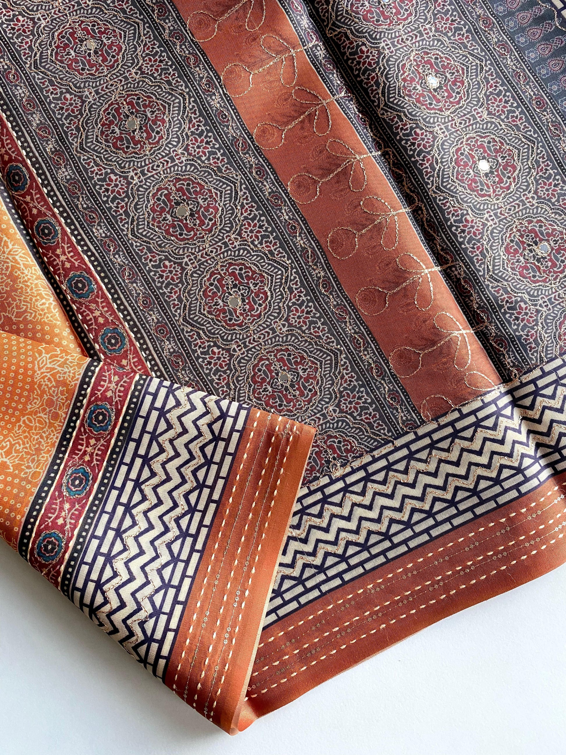 Elegant Bandhani Prints Mustard Color Saree