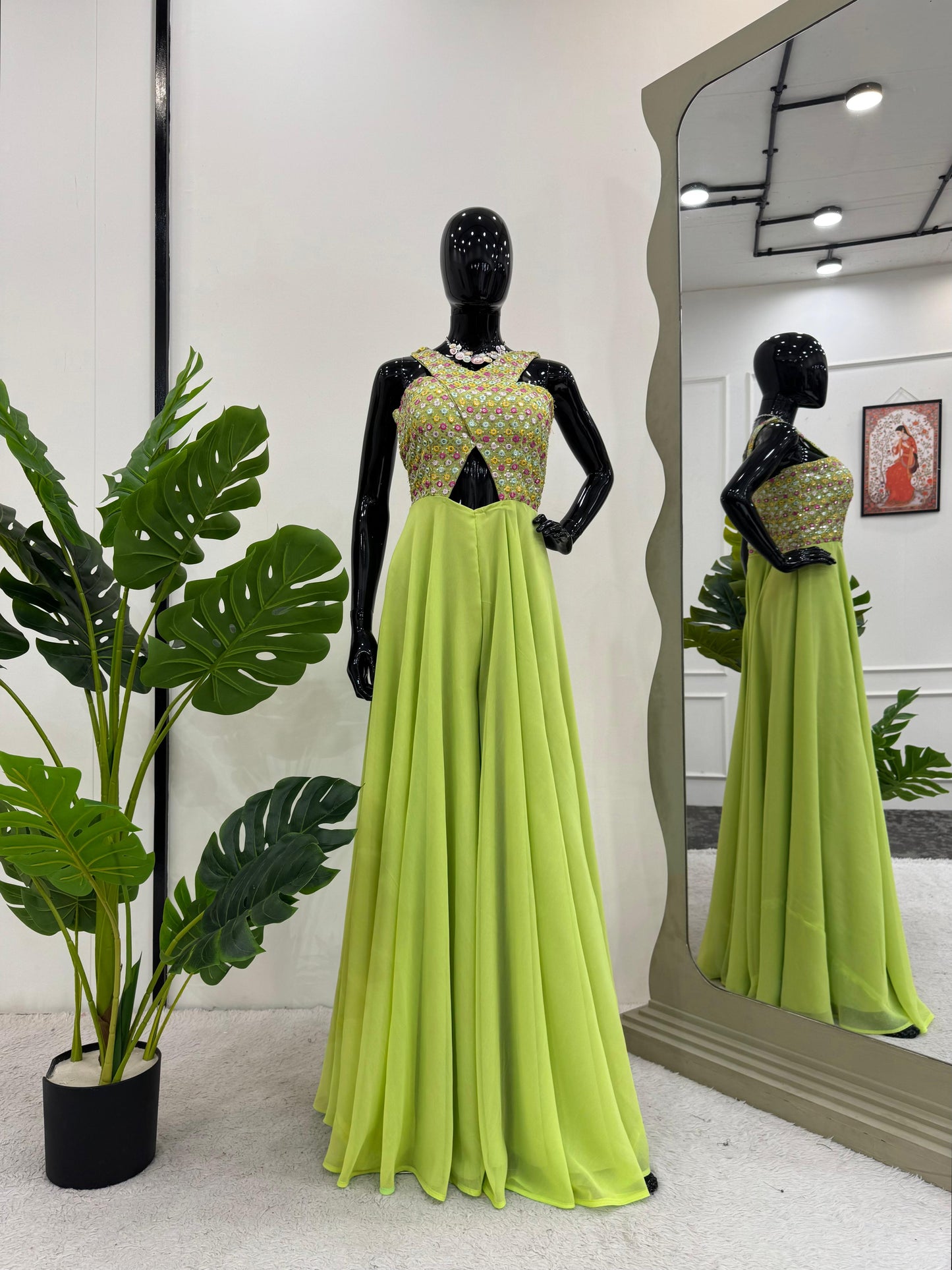 Designer Gorgette Perrot Color Sharara Suit