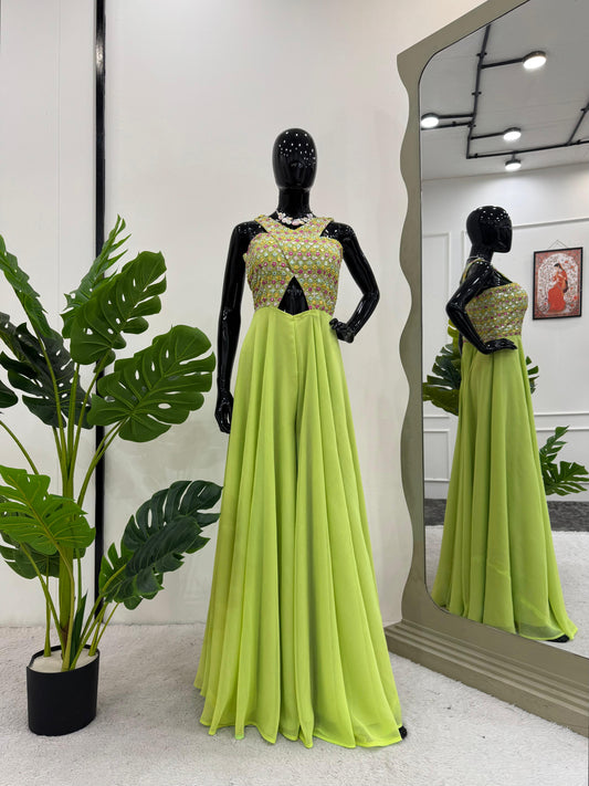 Designer Gorgette Perrot Color Sharara Suit