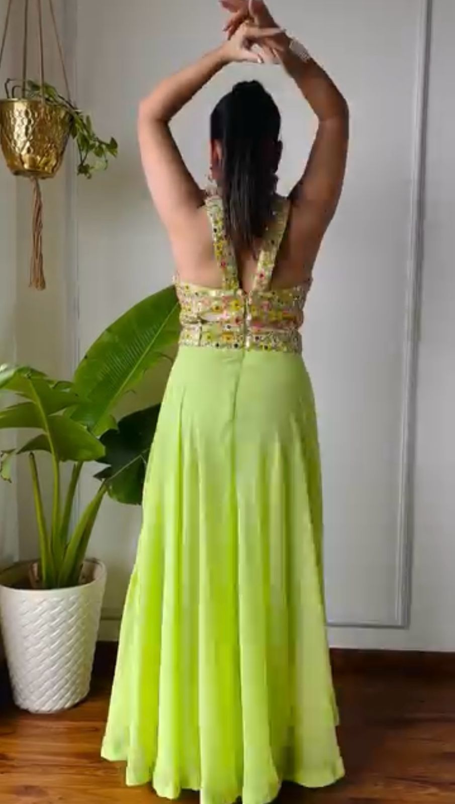 Designer Gorgette Perrot Color Sharara Suit