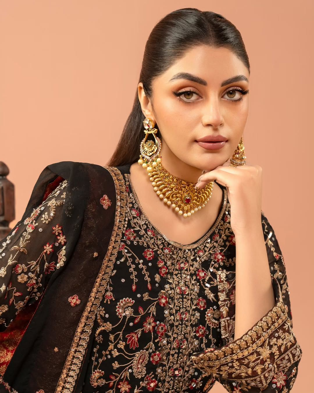 Classic Gorgette Black Color Salwar Suit