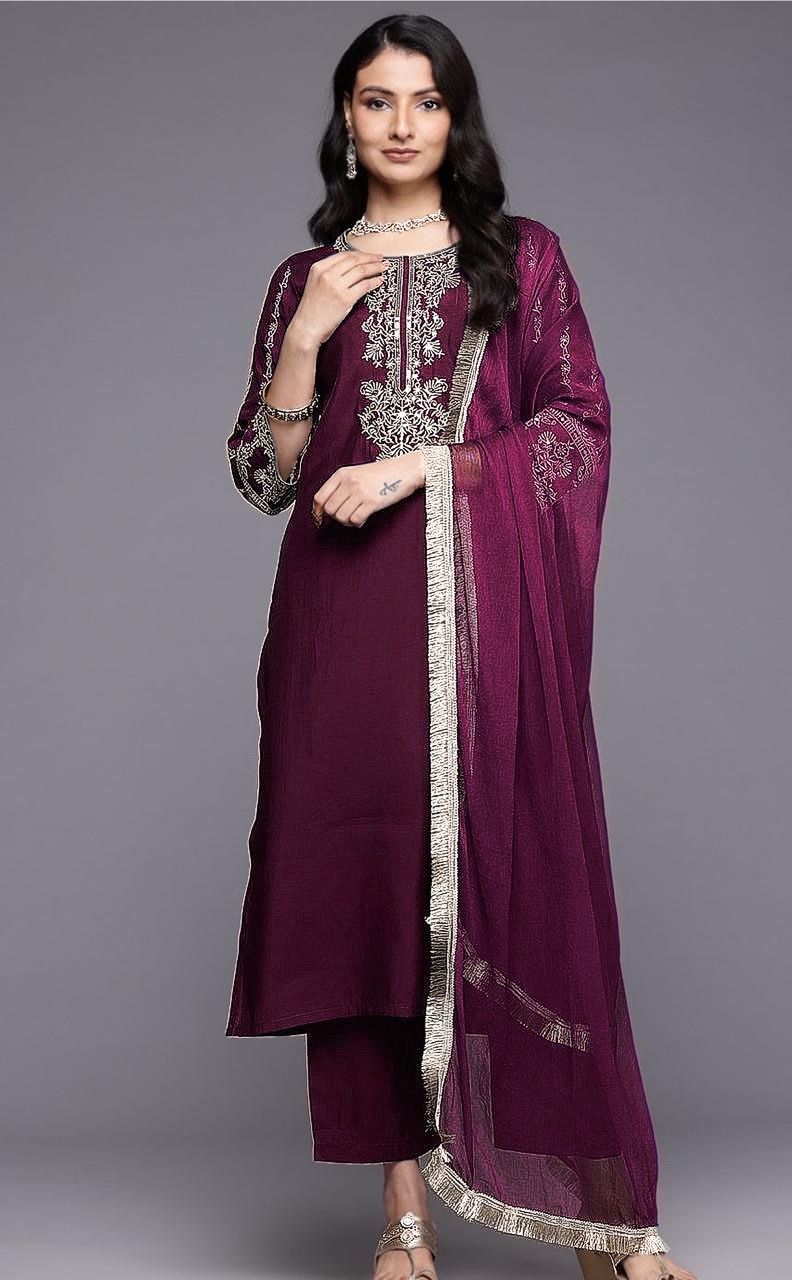 Precious Reyon Maroon Color Salwar Suit