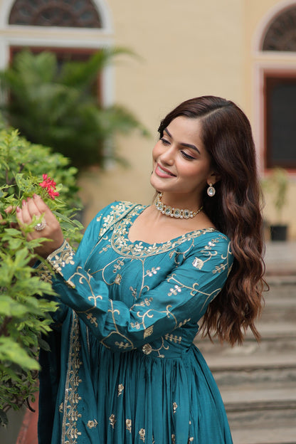 Marvelous Sequins Embroidered Work Rama Color Sharara Suit