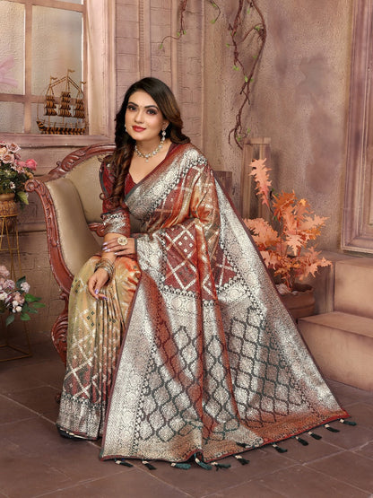 Captivating Kochi Silk Mustard Color Saree