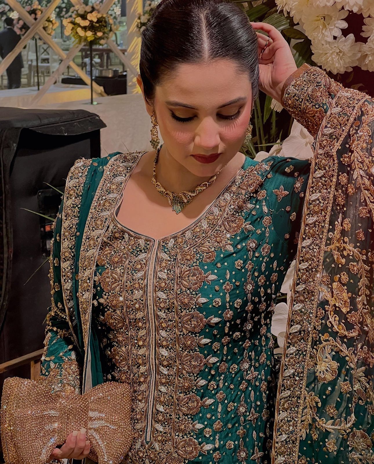 Designer Jimmy Chu Green Color Salwar Suit