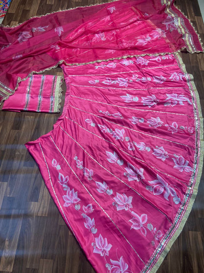 Marvelous Gotta Patti Work Pink Color Lehenga Choli