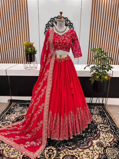 Engagement Wear Pink Color Beautiful Lehenga Choli