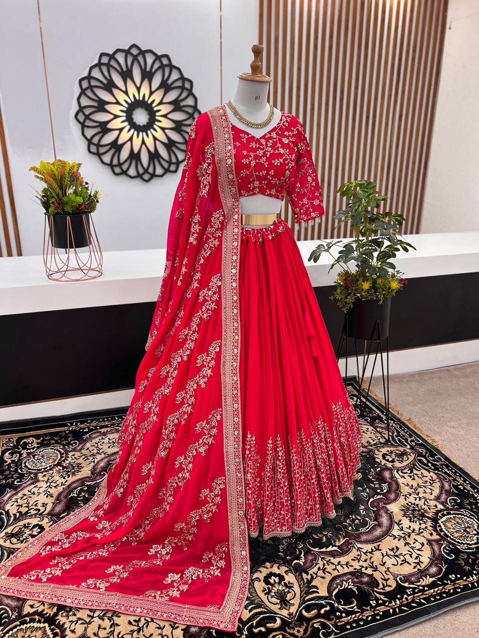 Engagement Wear Pink Color Beautiful Lehenga Choli