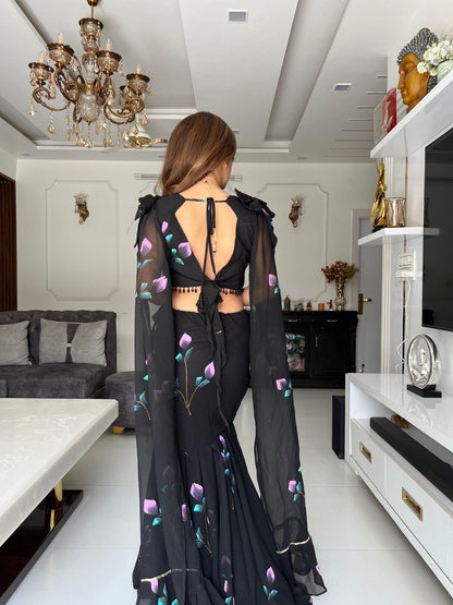 Stylish Black Color Designer Lehenga Choli
