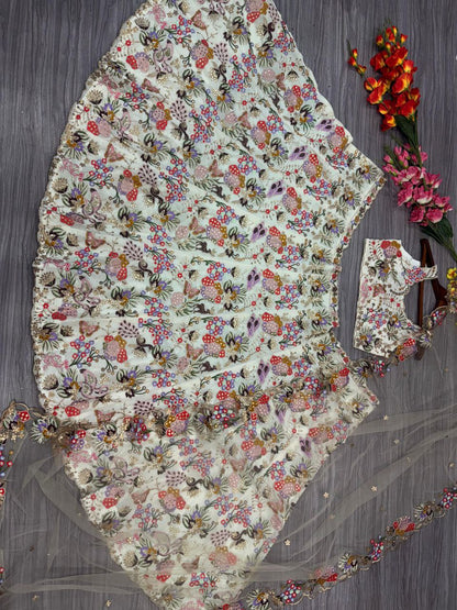 Pattern Wedding & Party Wear Multi Color Sequins Work Lehenga Choli