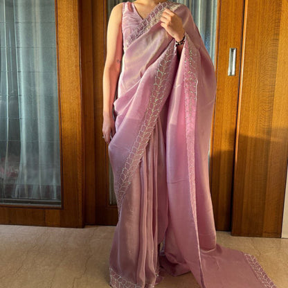 Pattern Wedding & Party Wear Rangoli Silk Pink Color Saree