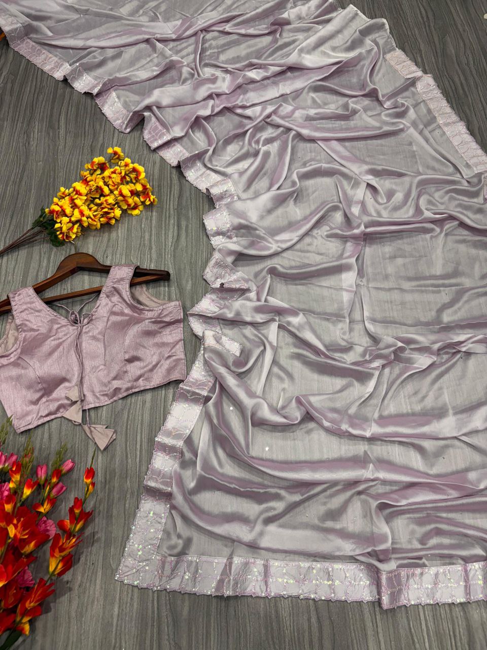 Pattern Wedding & Party Wear Rangoli Silk Pink Color Saree
