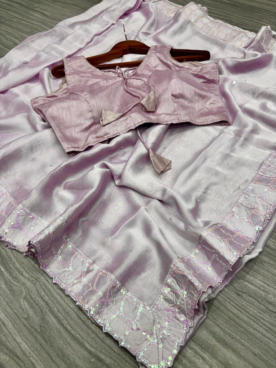 Pattern Wedding & Party Wear Rangoli Silk Pink Color Saree
