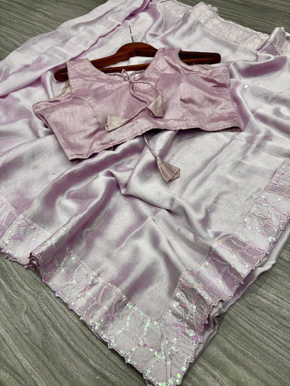Pattern Wedding & Party Wear Rangoli Silk Pink Color Saree