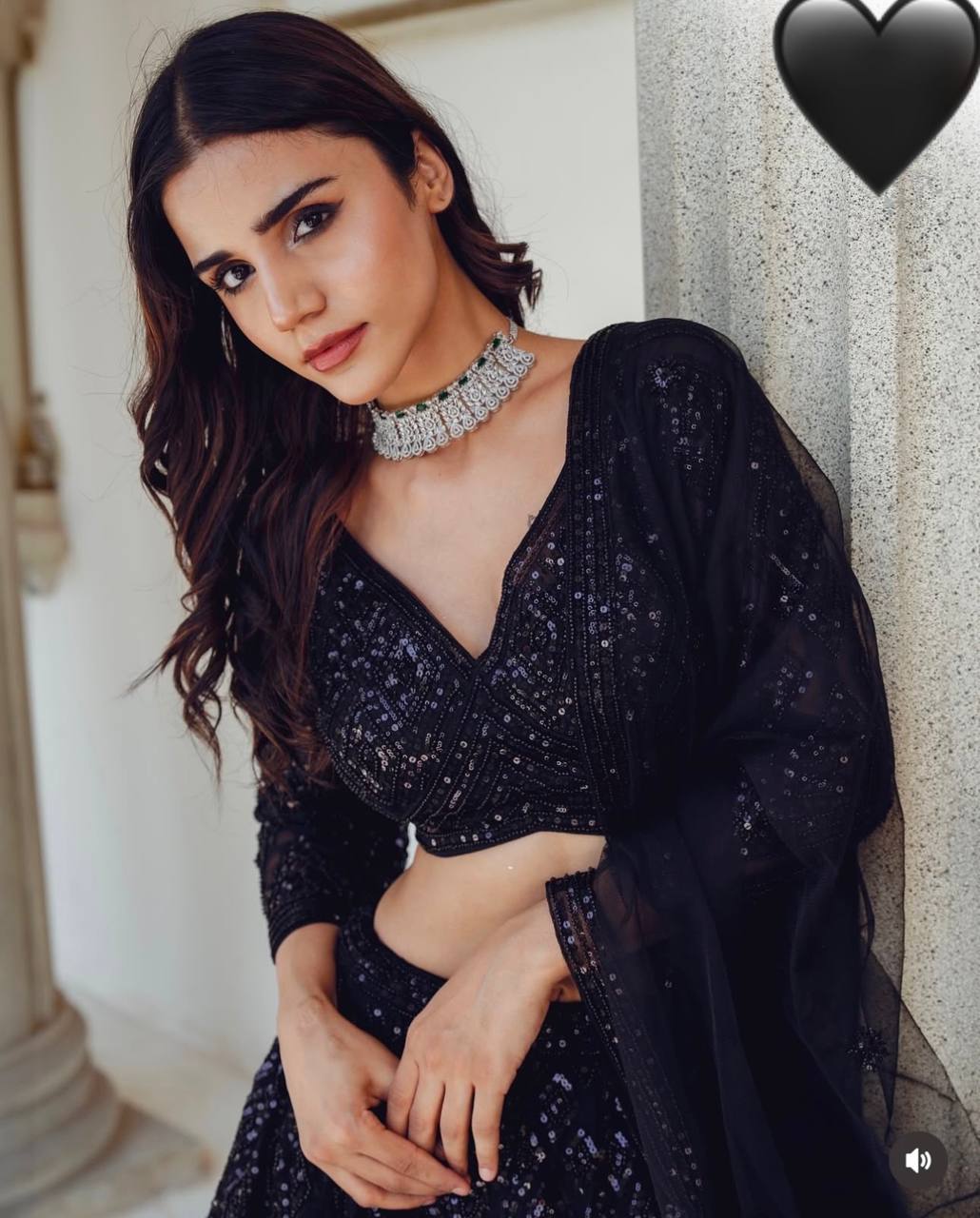 Ceremony Wear Black Color Georgette Lehenga With Sequins And Dori Work Designer Lehenga Choli