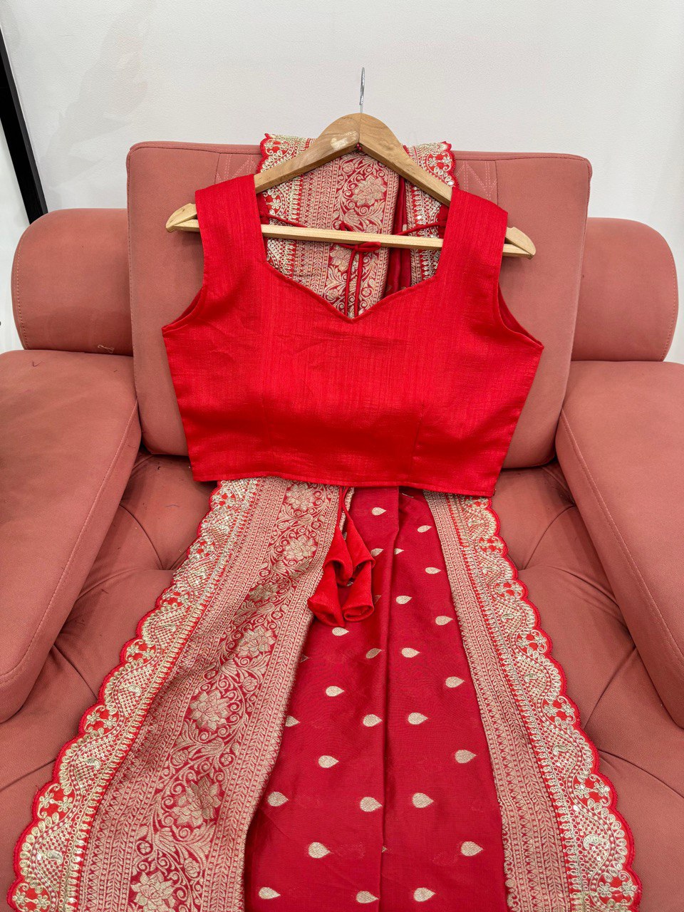 Presenting Red Color Kota Silk Saree