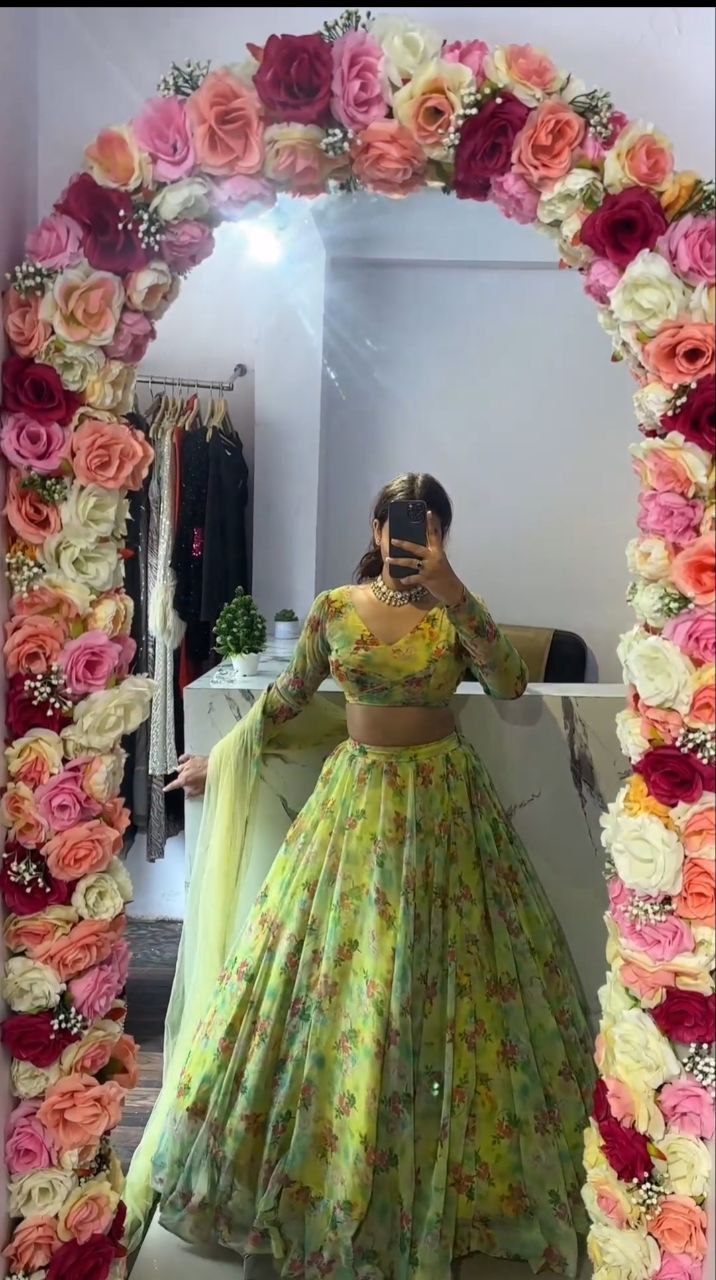 Graceful Tabby Silk Perrot Color Lehenga Choli