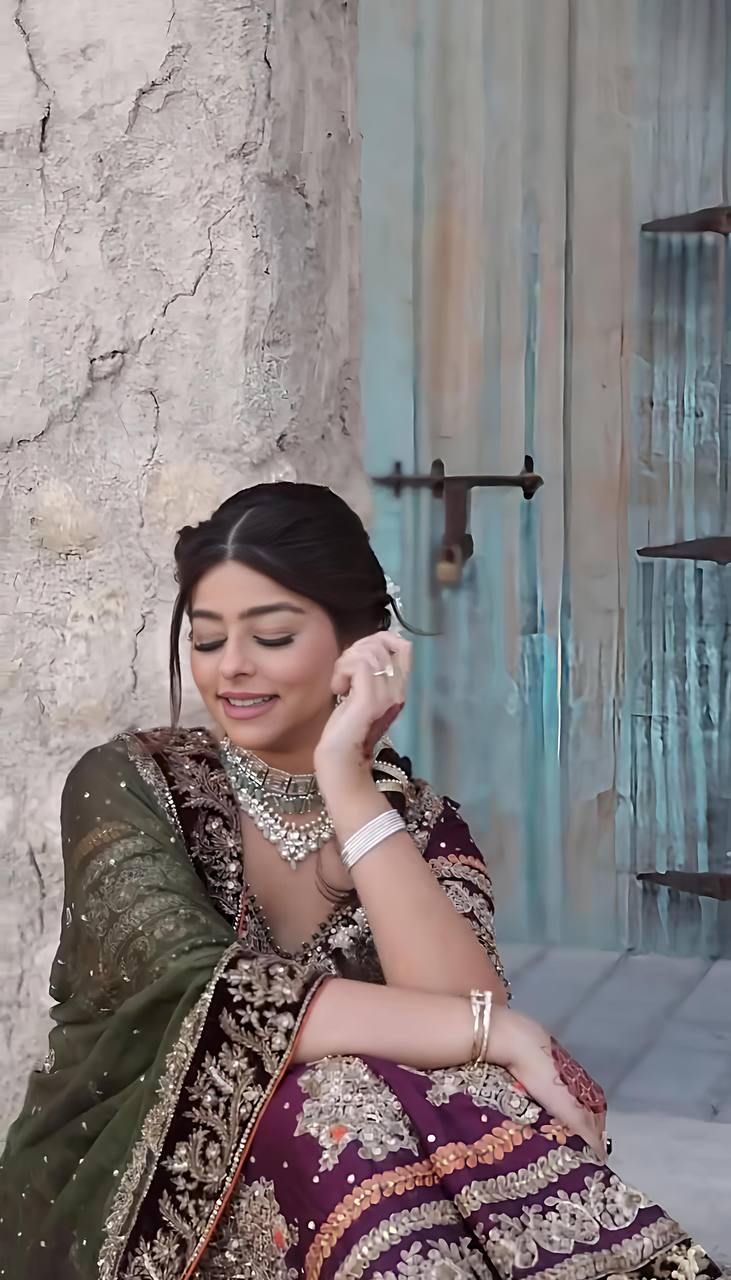 Eyes Catching Georgette Wine Color Sharara Suit