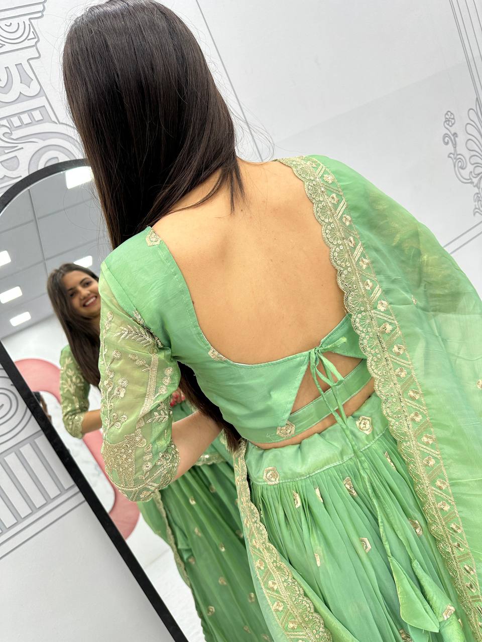 Ravishing Embroidery Work Lavender Color Lehenga Choli