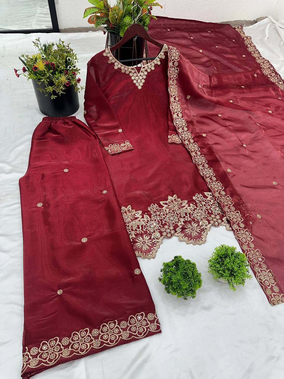 Captivating Sequence Work Maroon Color Salwar Suit