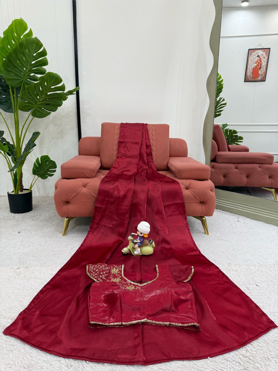 Elegant Silk Maroon Color Saree