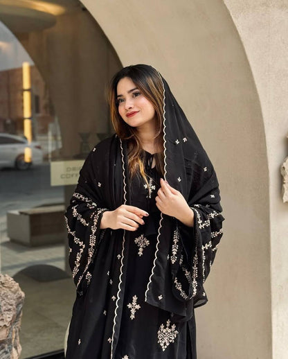 Delightful Sequence Work Black Color Salwar Suit