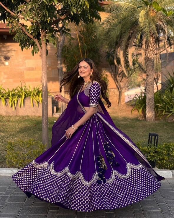 Marriage Special Heavy Purple Color Lehenga Choli