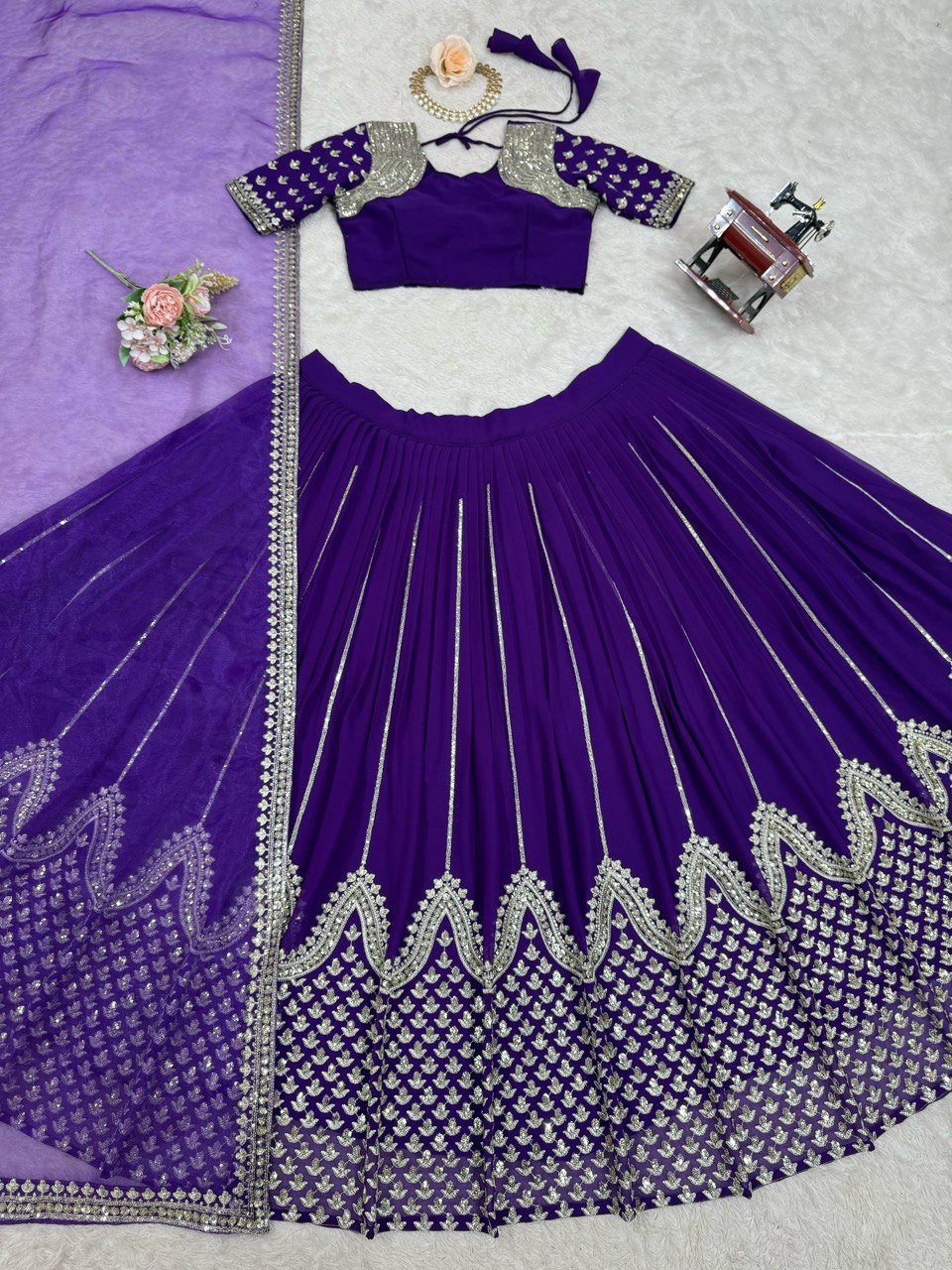 Marriage Special Heavy Purple Color Lehenga Choli
