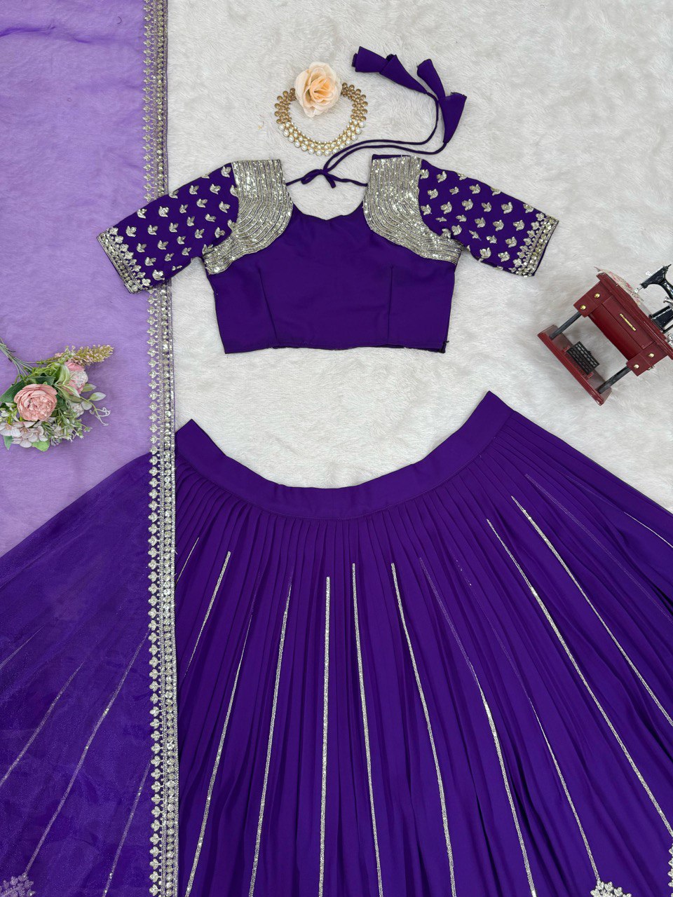 Marriage Special Heavy Purple Color Lehenga Choli