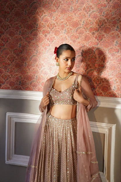 Marriage Special Heavy Work Peach Color Lehenga Choli