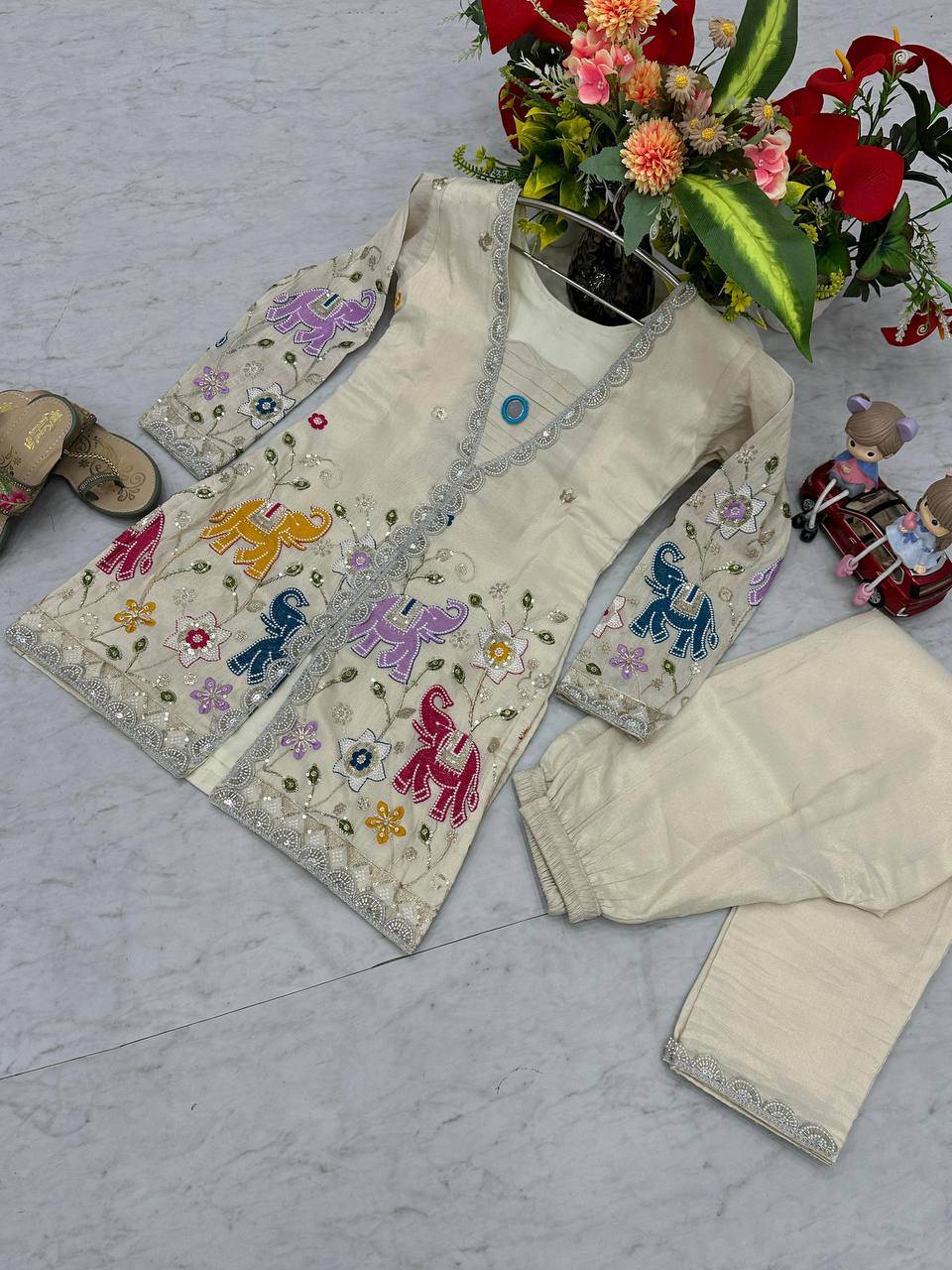 Fantastic Simmer Silk White Color Cord Set