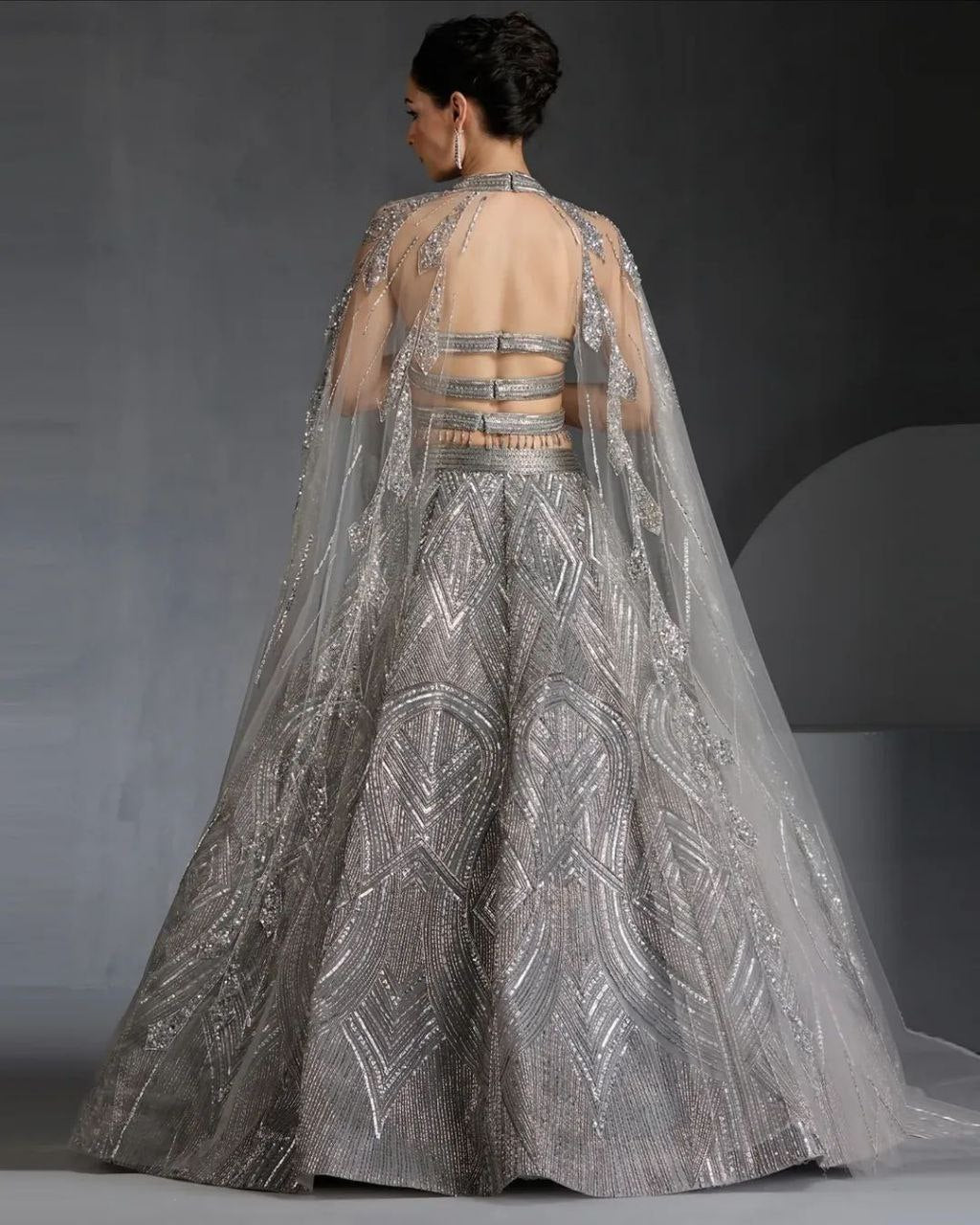 Marriage Special Grey Color Lehenga Choli