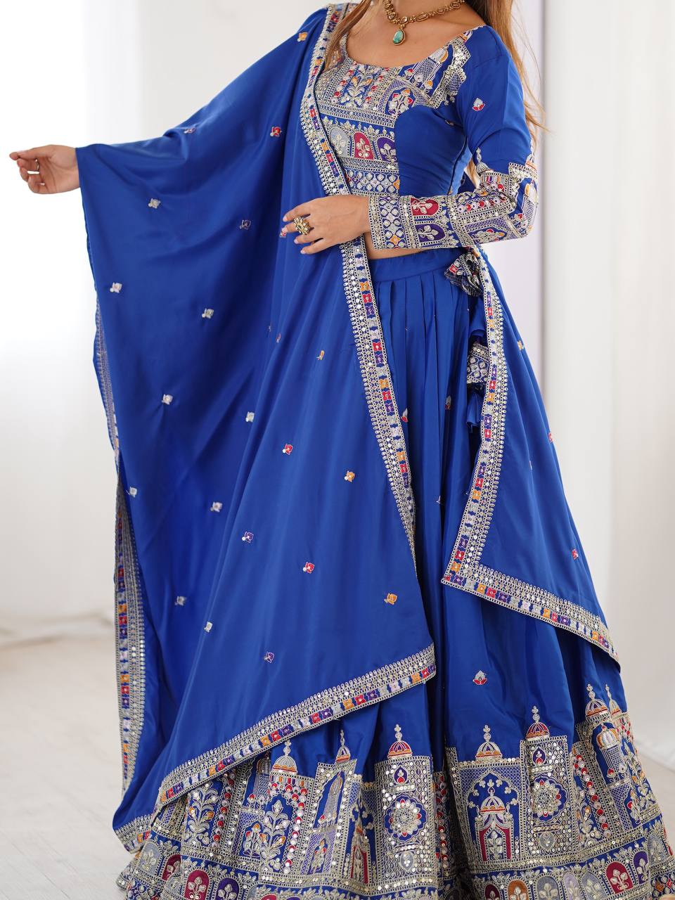 Marriage Special Sequence Work Navy Blue Color Lehenga Choli