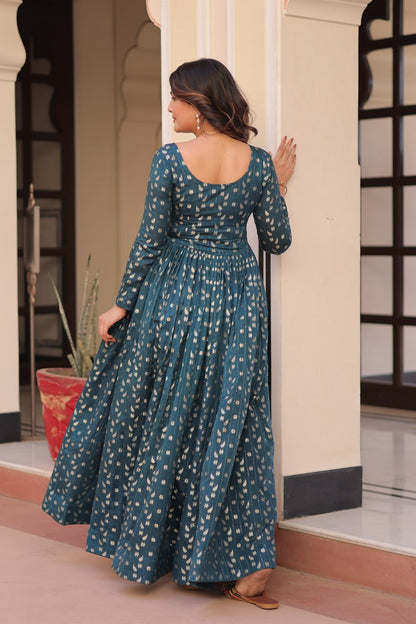 Function Wear Printed Rama Color Flair Gown