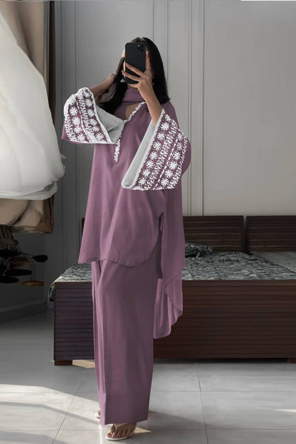 Pretty Onion Color Palazzo Suit With Dupatta