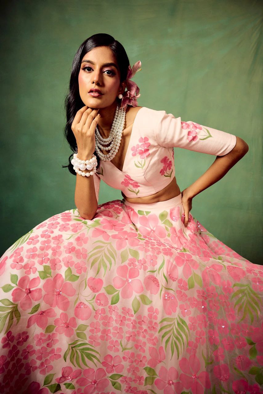 Function Wear Digital Print Multi Color Lehenga Choli